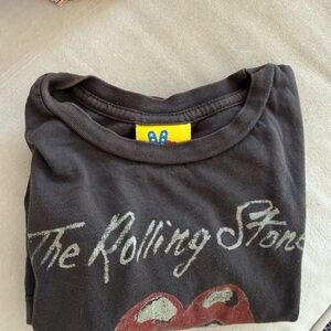 Kids Black Rolling Stones Graphic Tee